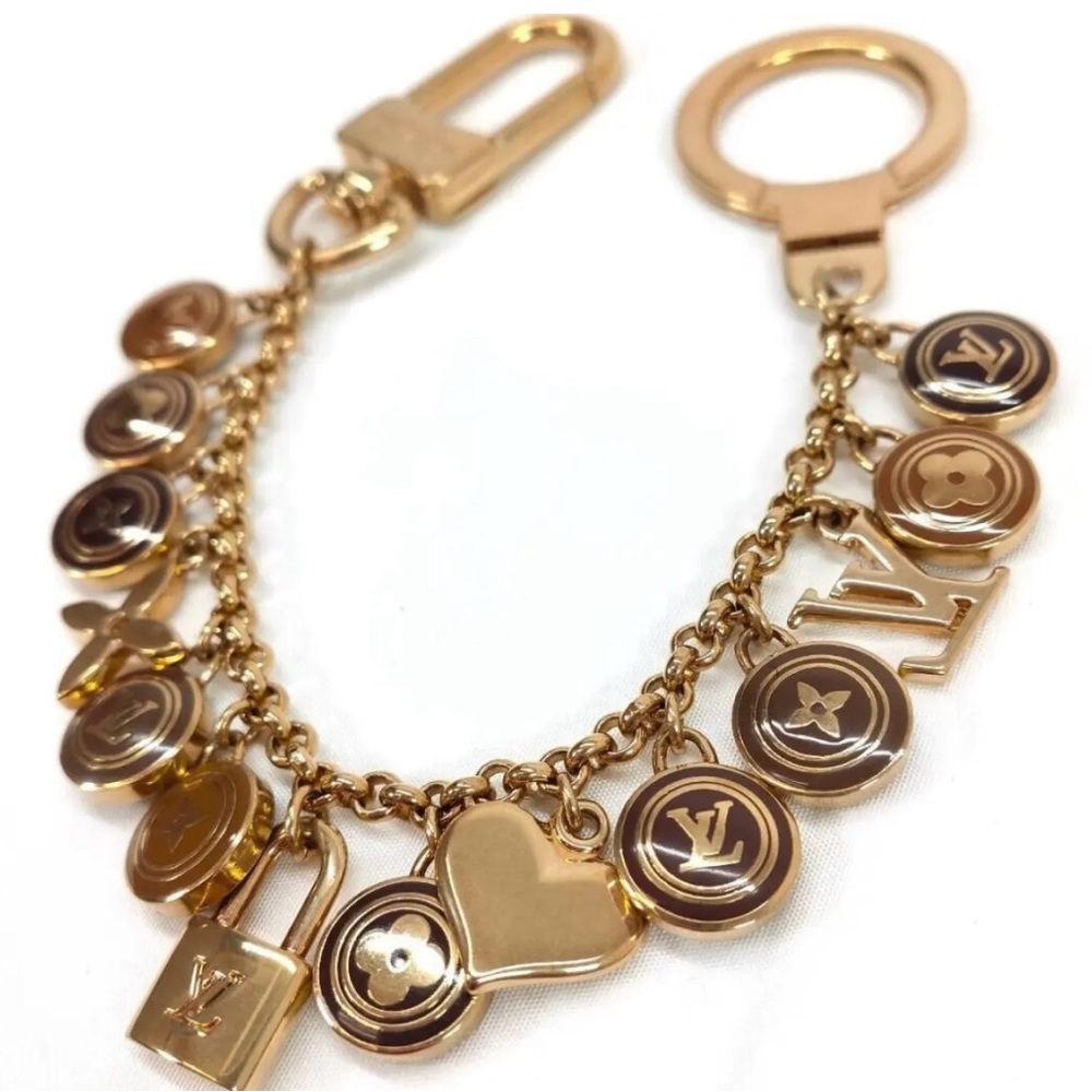 Authentic Louis Vuitton Porte Cles Chainne Pastilles keychain / bag charm